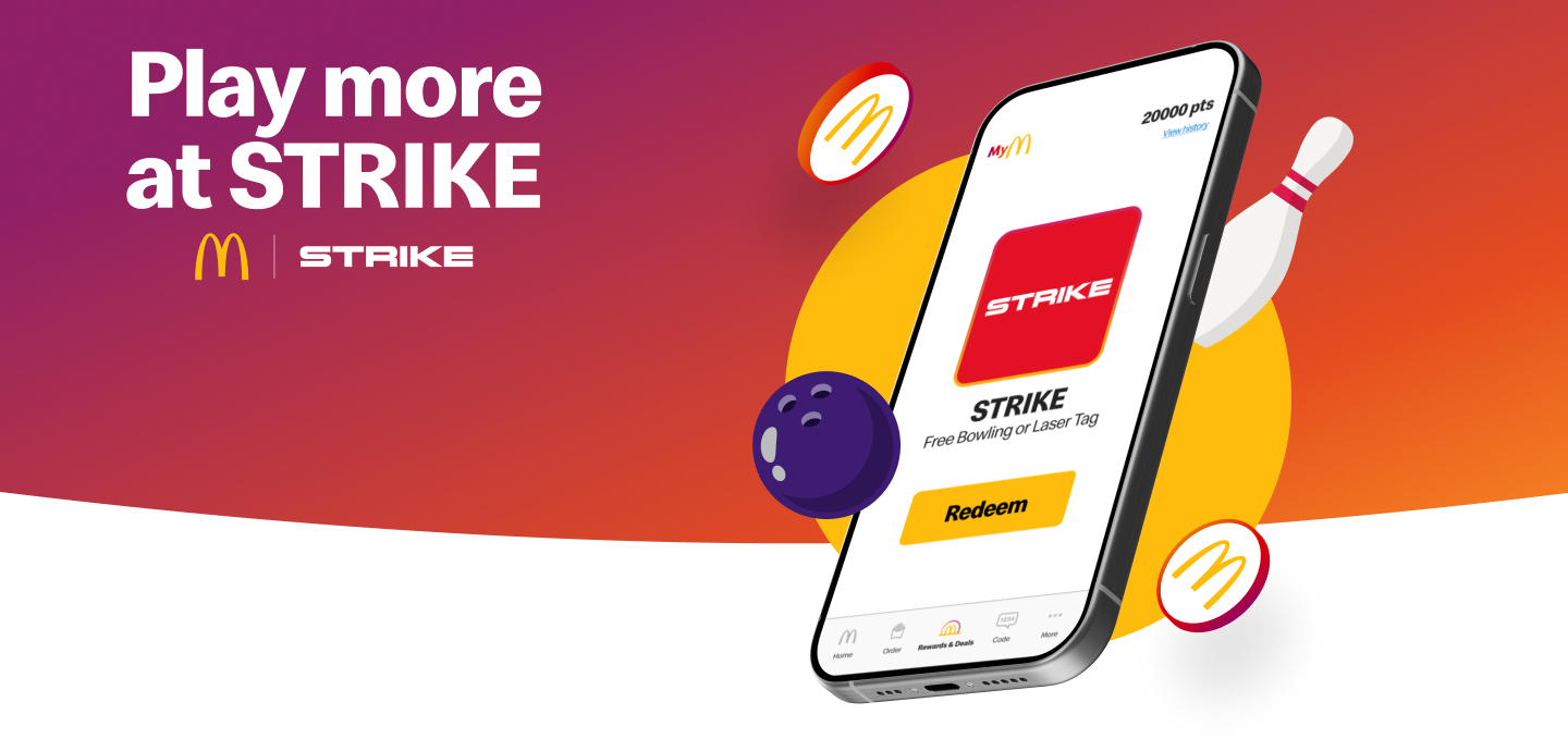 strike bowling, strike bowling reward, strike laser tag, mymaccas rewards strike, strike bowling mymaccas, free bowling, free laser tag, strike mymaccas