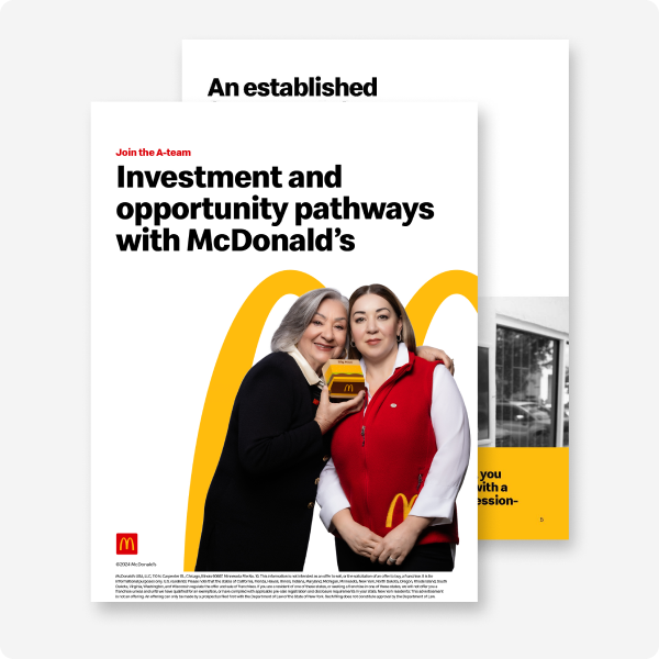 Investment and opportunity pathways with McDonalds